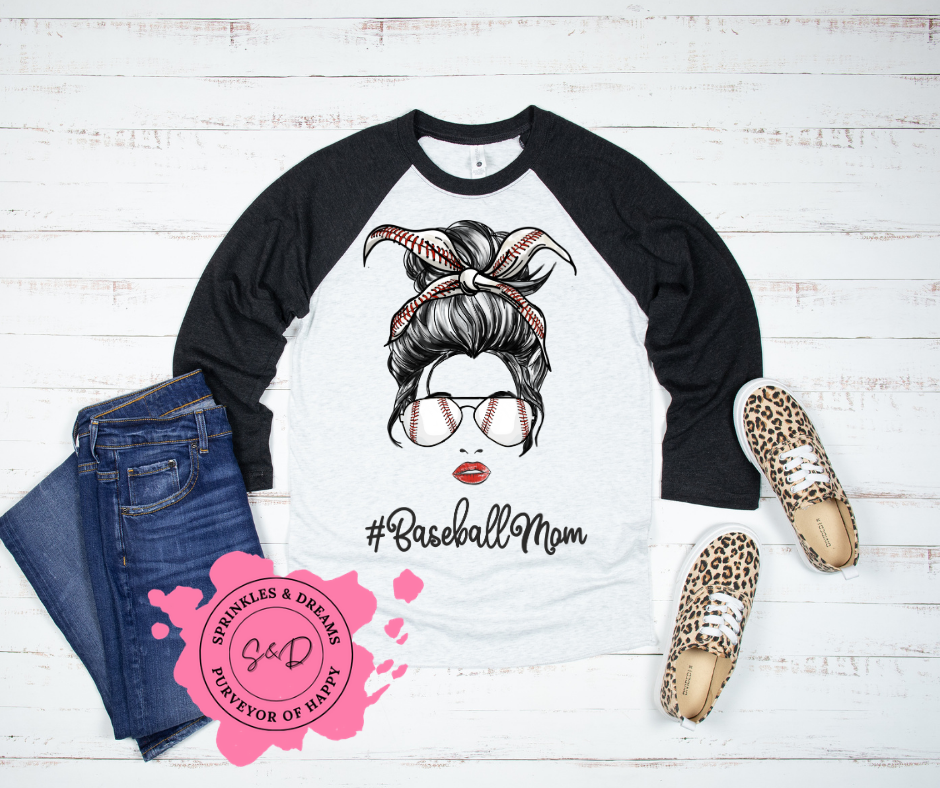 Baseball Mom 3 Love Raglan