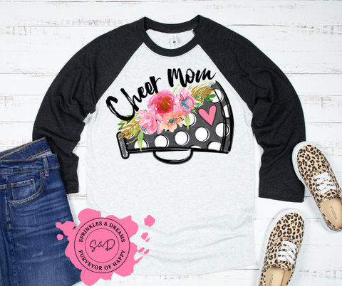 Cheer Mom Chalk Raglan