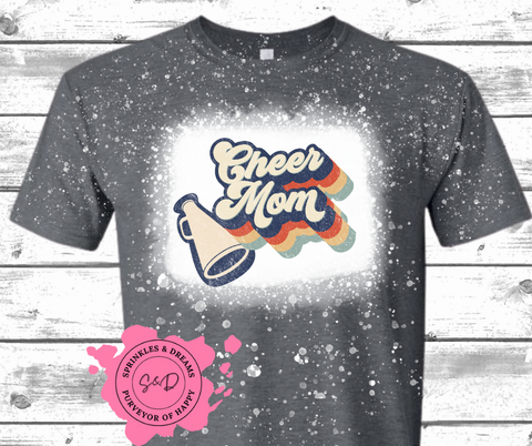 Cheer Mom Vintage Bleached