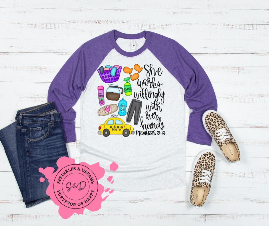 Stay at Home Mom Proverbs Raglan