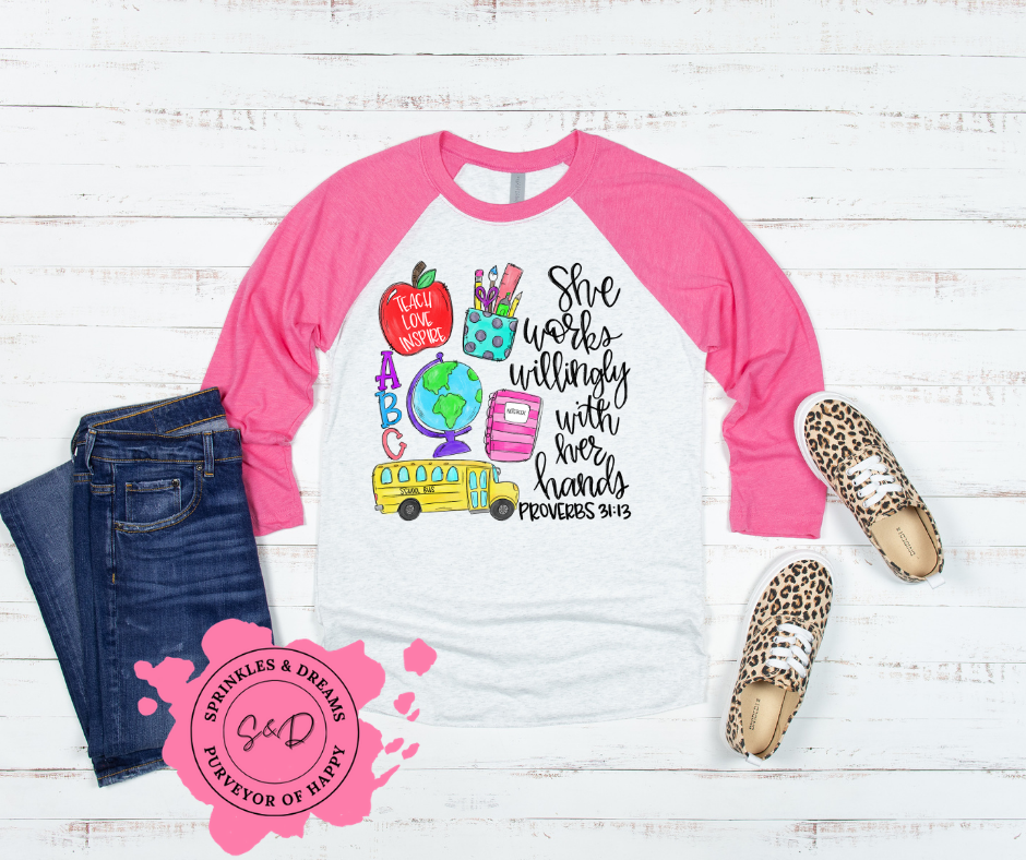 Teacher Proverbs Raglan